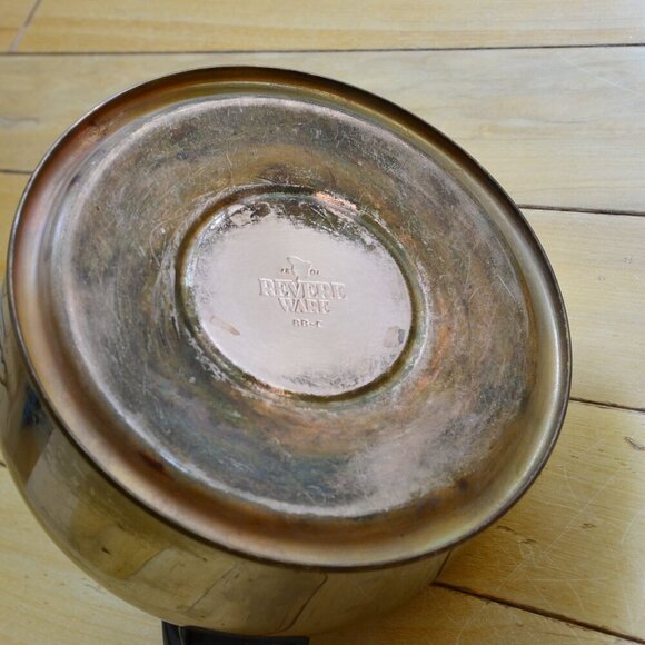 REVERE WARE Copper Bottom Stainless Steel Tea Kettle vintage small - Picture 4 of 7